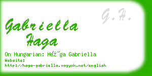 gabriella haga business card